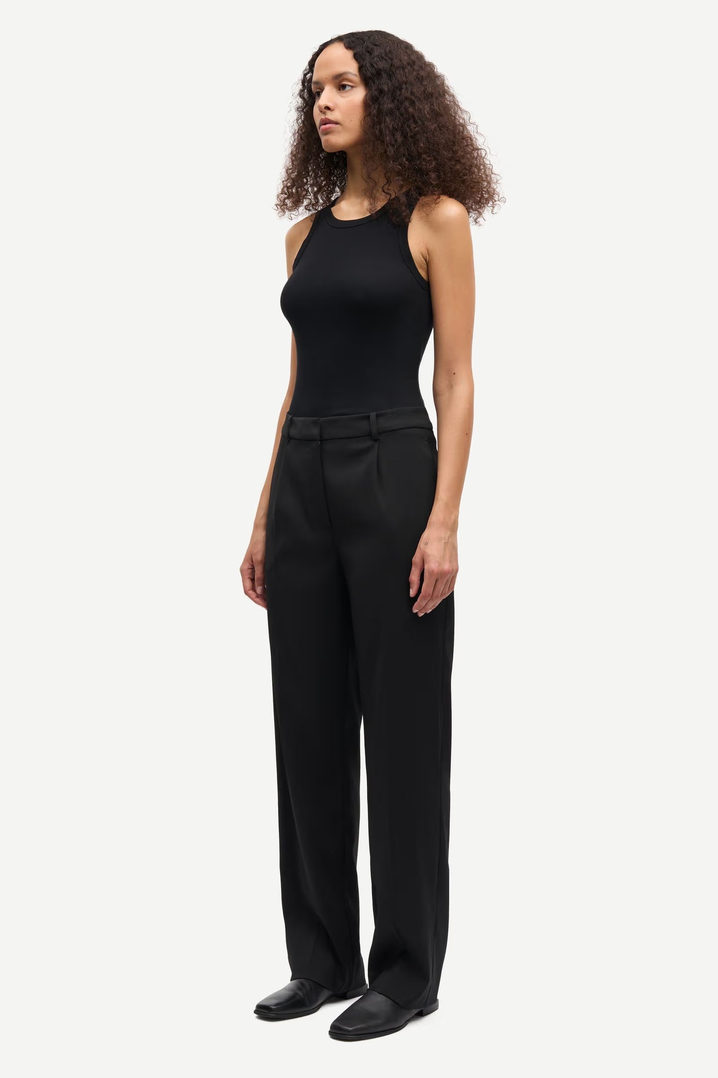 SAMSØE | Débardeur en maille côtelée Alexo - Noir