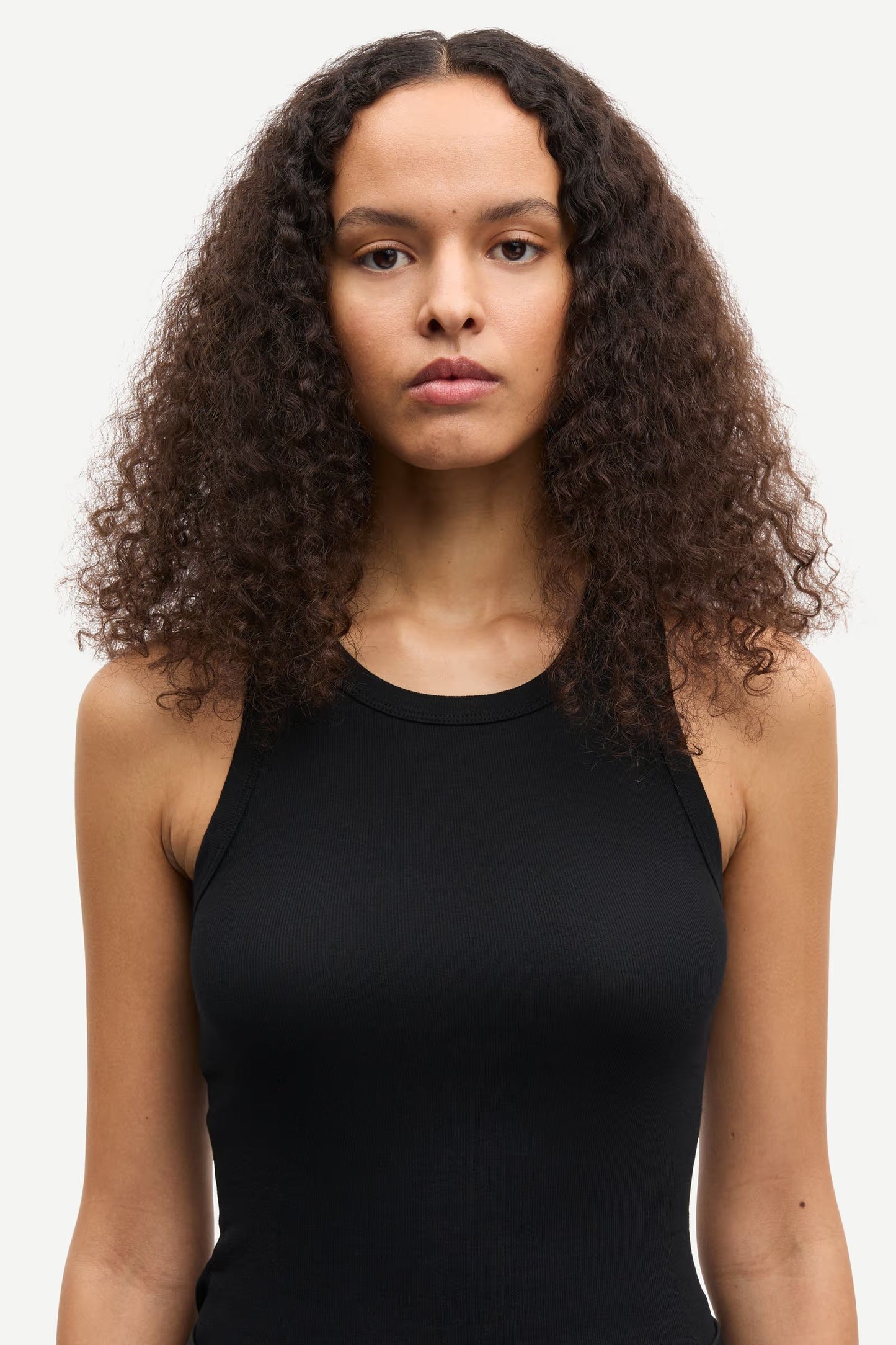 SAMSØE | Débardeur en maille côtelée Alexo - Noir