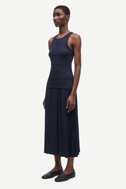 SAMSØE | Débardeur en maille côtelée Alexo - Marine