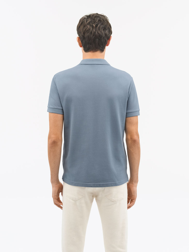 Tiger of Sweden | Polo en coton piqué "Darios" - Bleu