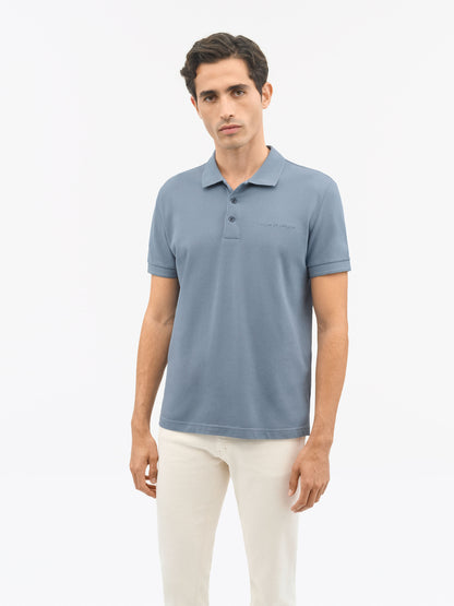 Tiger of Sweden | Polo en coton piqué "Darios" - Bleu
