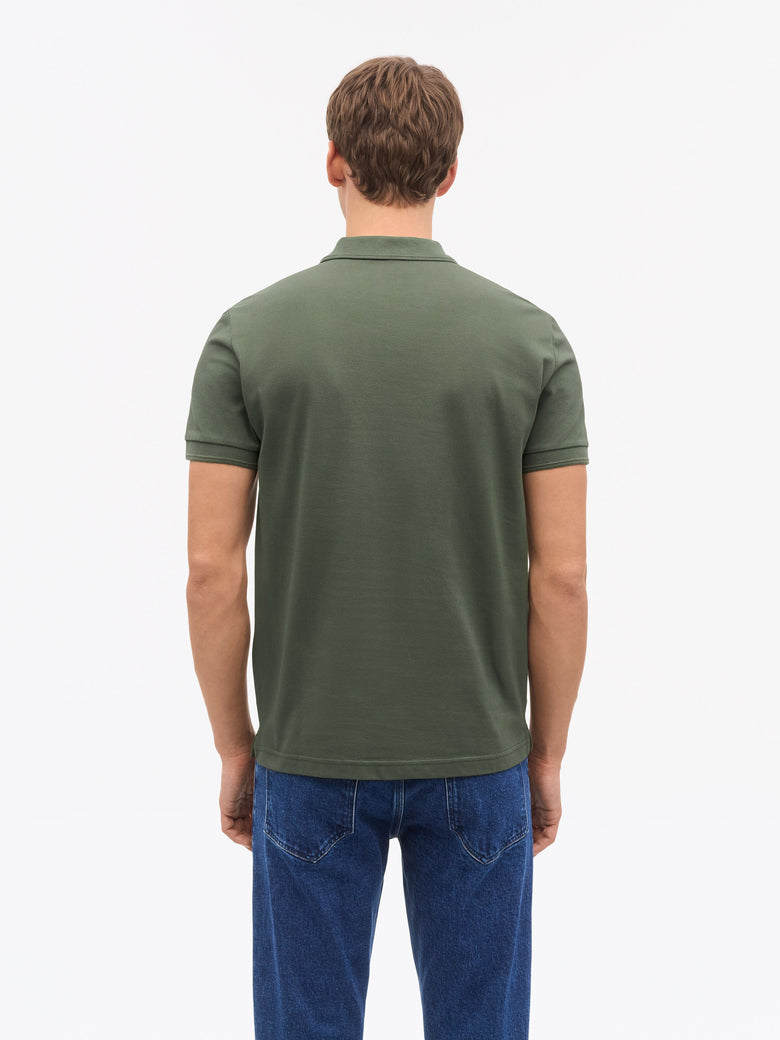 Tiger of Sweden | Polo en coton piqué "Darios" - Vert olive
