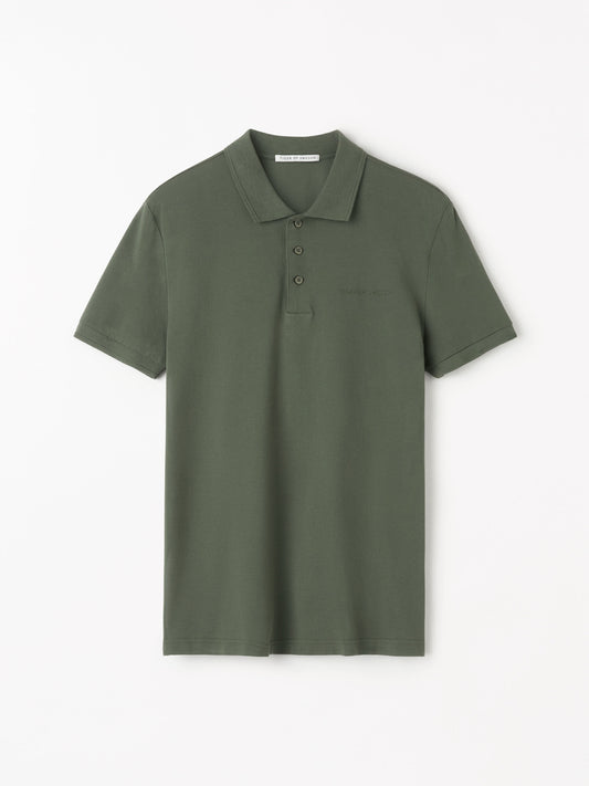 Tiger of Sweden | Polo en coton piqué "Darios" - Vert olive