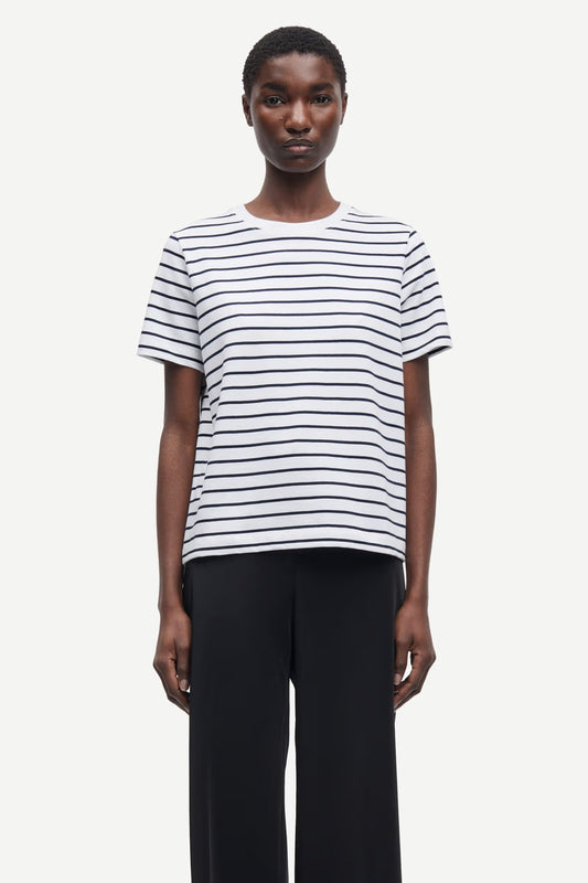 SAMSØE | T-shirt "CAMINO" - Marine & Blanc