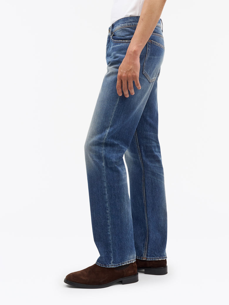 Tiger of Sweden | Le jean ''Marty'' à coupe droite - Bleu moyen