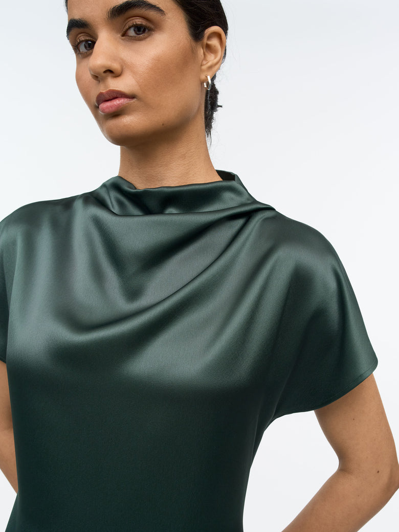 Tiger of Sweden | Robe Festive en Satin ''Leilani'' - Armée pétrole