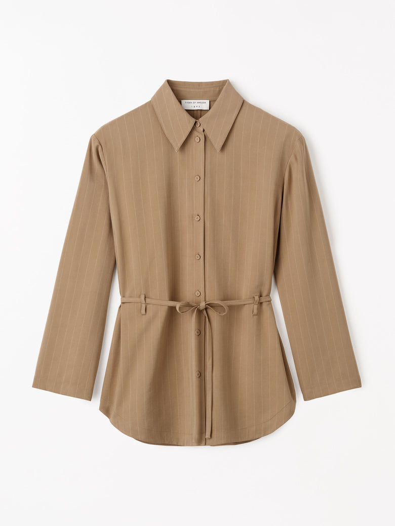 Tiger of Sweden | Chemise ''Felix'' coupe décontractée - Marron clair