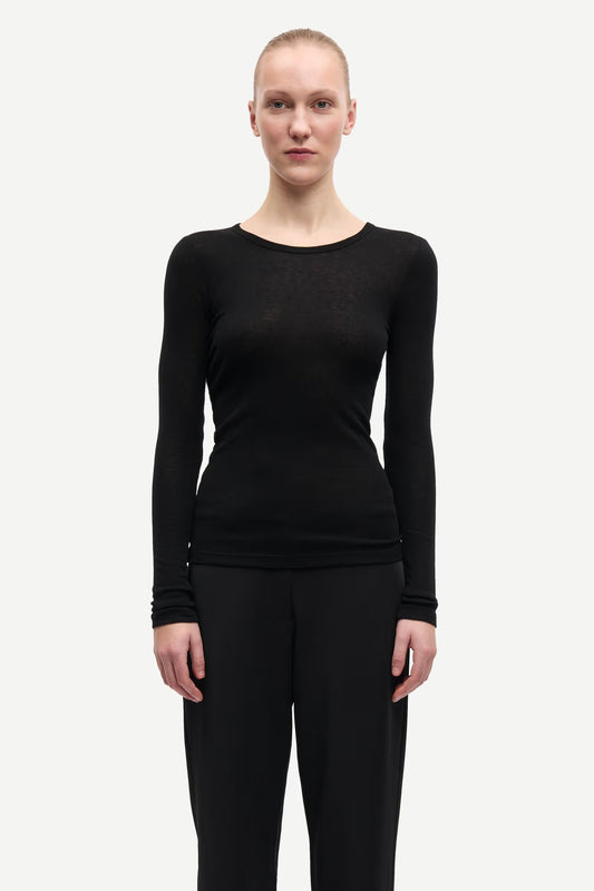 SAMSØE | Haut en jersey "Sadou" - Noir