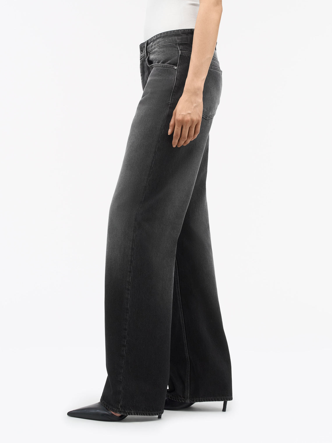 Tiger of Sweden | Jeans ''Milis'' à taille mi-haute - Noir