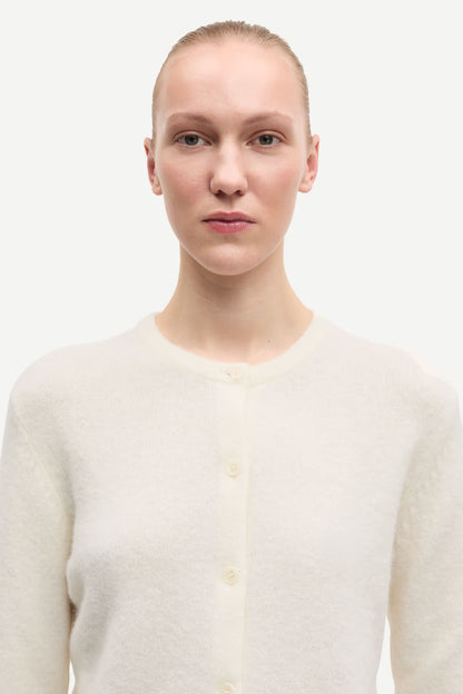 SAMSØE | Cardigan court ''Nor'' en mélange d'alpaga - Crème claire