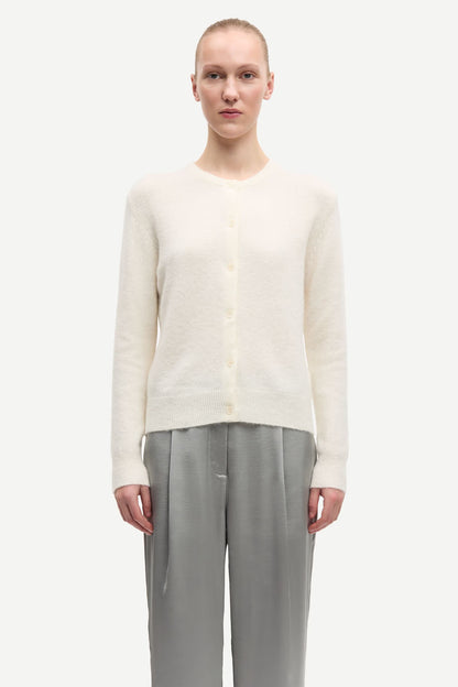 SAMSØE | Cardigan court ''Nor'' en mélange d'alpaga - Crème claire