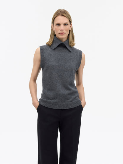 Tiger of Sweden | Gilet en laine et cachemire 'Sonnet' | Gris
