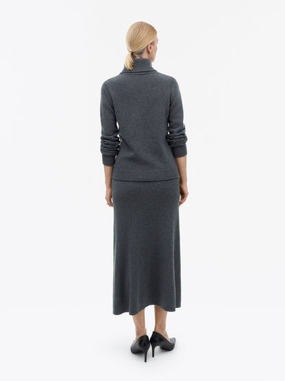 Tiger of Sweden | Jupe midi en laine et cachemire 'Zaya' | Gris