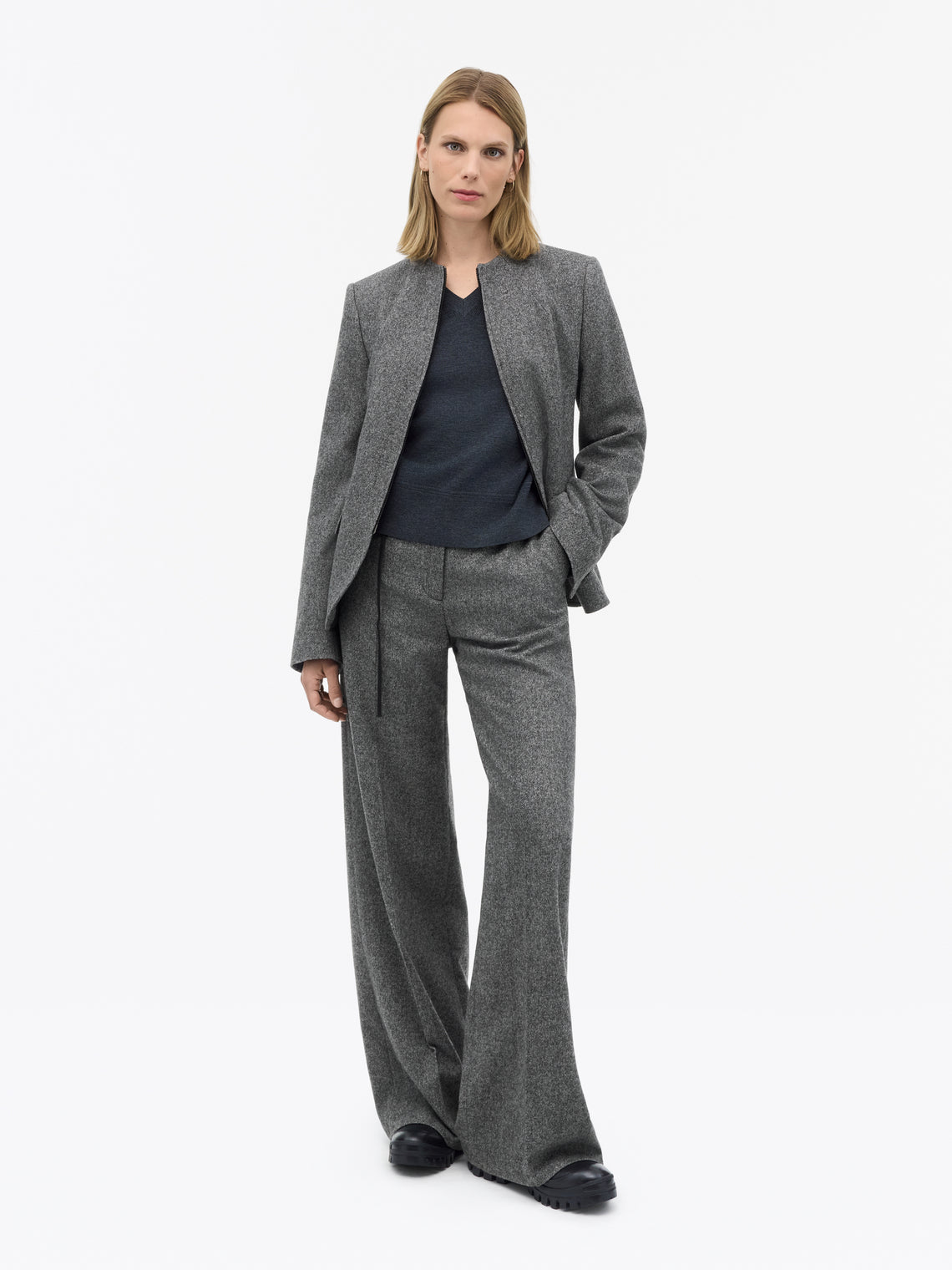 Tiger of Sweden | Pantalon en laine brossée 'Ellis' | Gris
