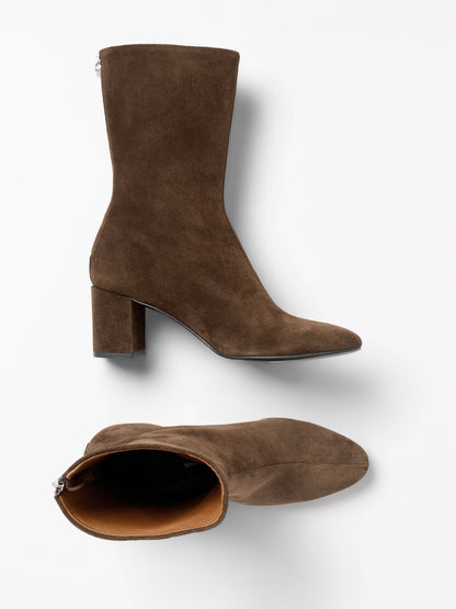 Tiger of Sweden | Bottes en daim Polika | Marron foncé
