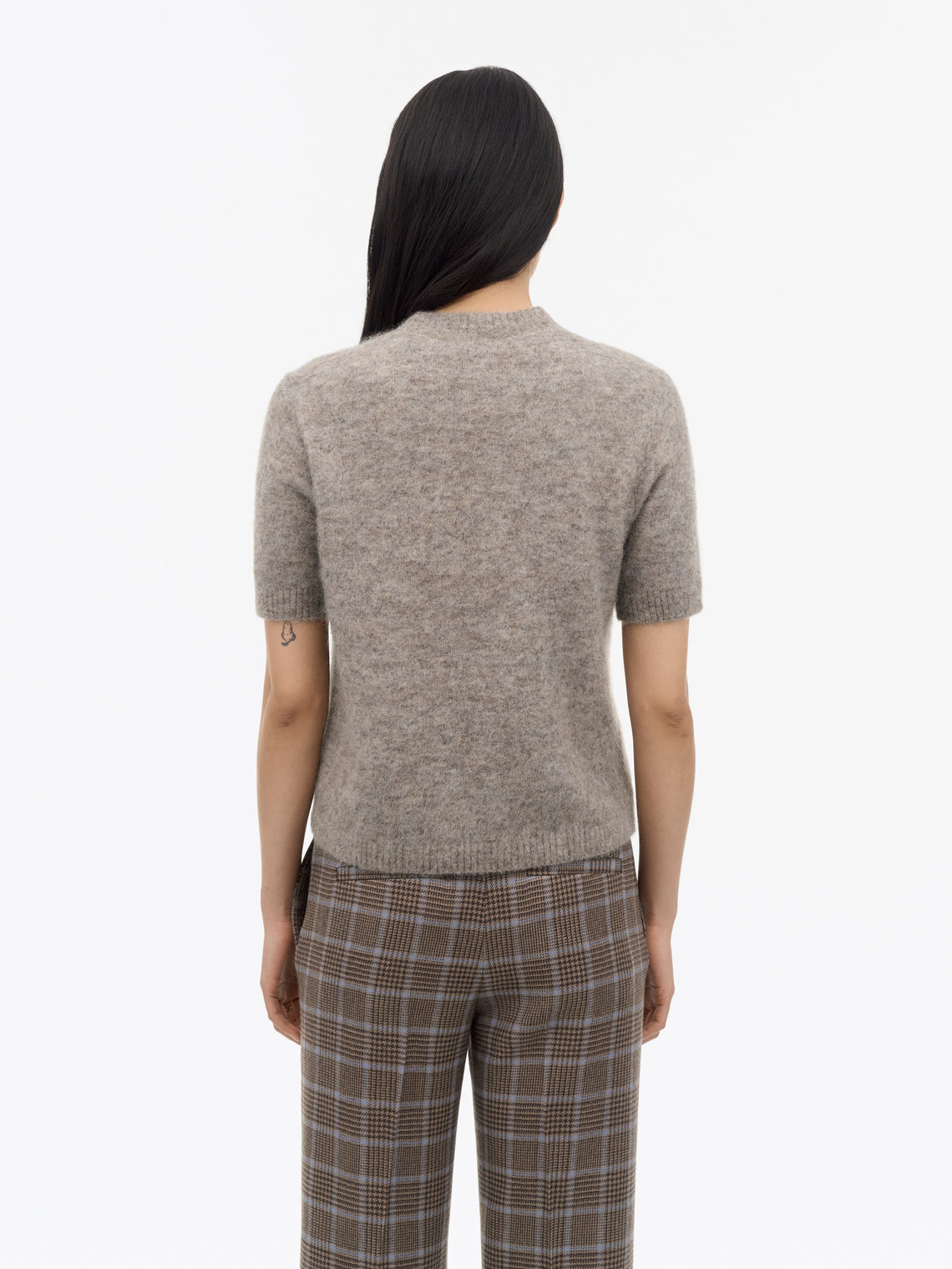 Tiger of Sweden | T-Shirt en laine et mohair 'May' | Gris Beige