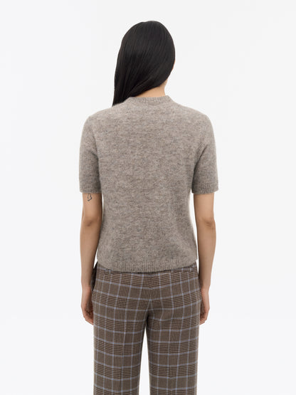 Tiger of Sweden | T-Shirt en laine et mohair 'May' | Gris Beige