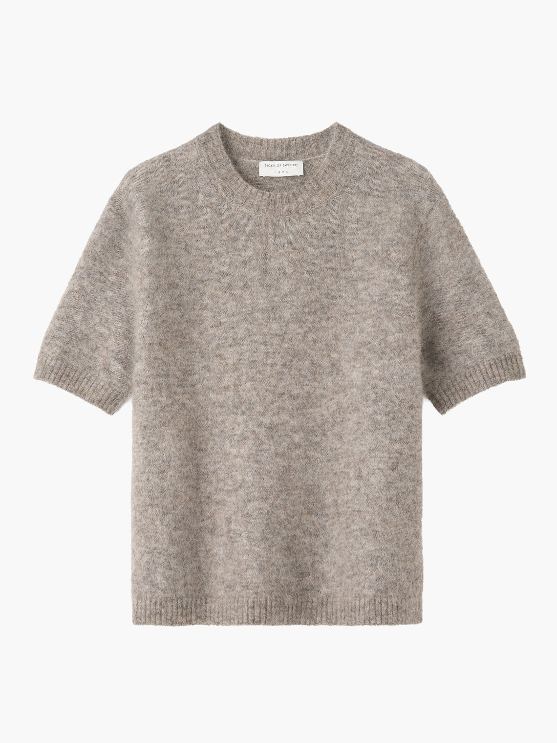 Tiger of Sweden | T-Shirt en laine et mohair 'May' | Gris Beige
