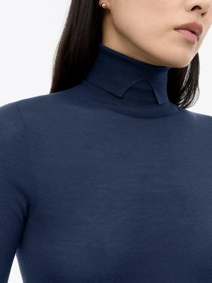Tiger of Sweden | Pull en maille 'Aminha' | Bleu acier