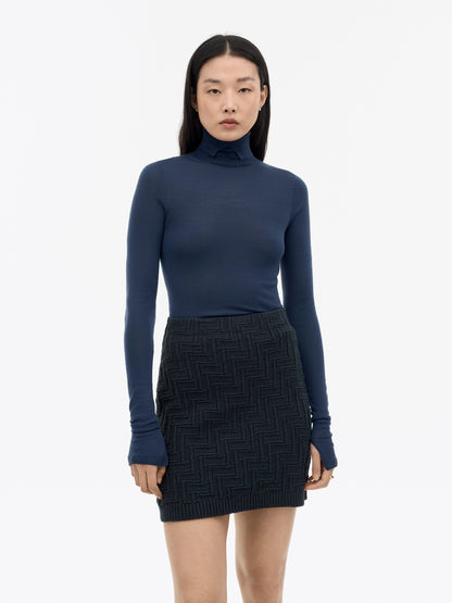 Tiger of Sweden | Pull en maille 'Aminha' | Bleu acier