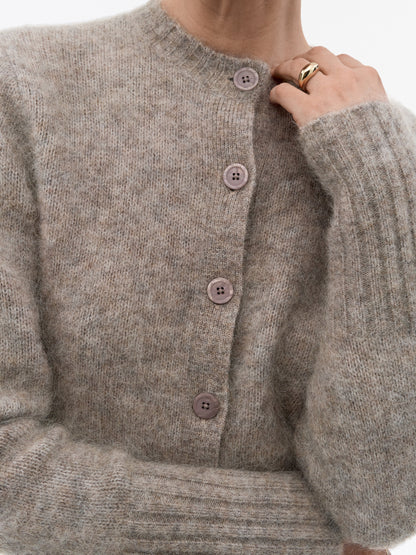 Tiger of Sweden | Cardigan en laine et mohair 'Leonie' | Gris Beige