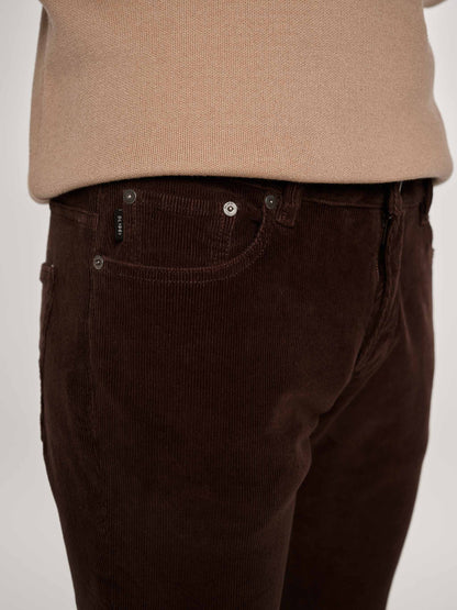 DL1961 | Pantalon slim velours côtelé "Nick" - Brun