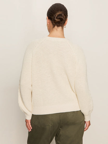 Sanctuary | Pull "Nomad Cable" - Blanc
