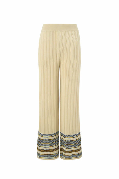 Sancia | Le pantalon ''Fredrika'' - Rayures champagne