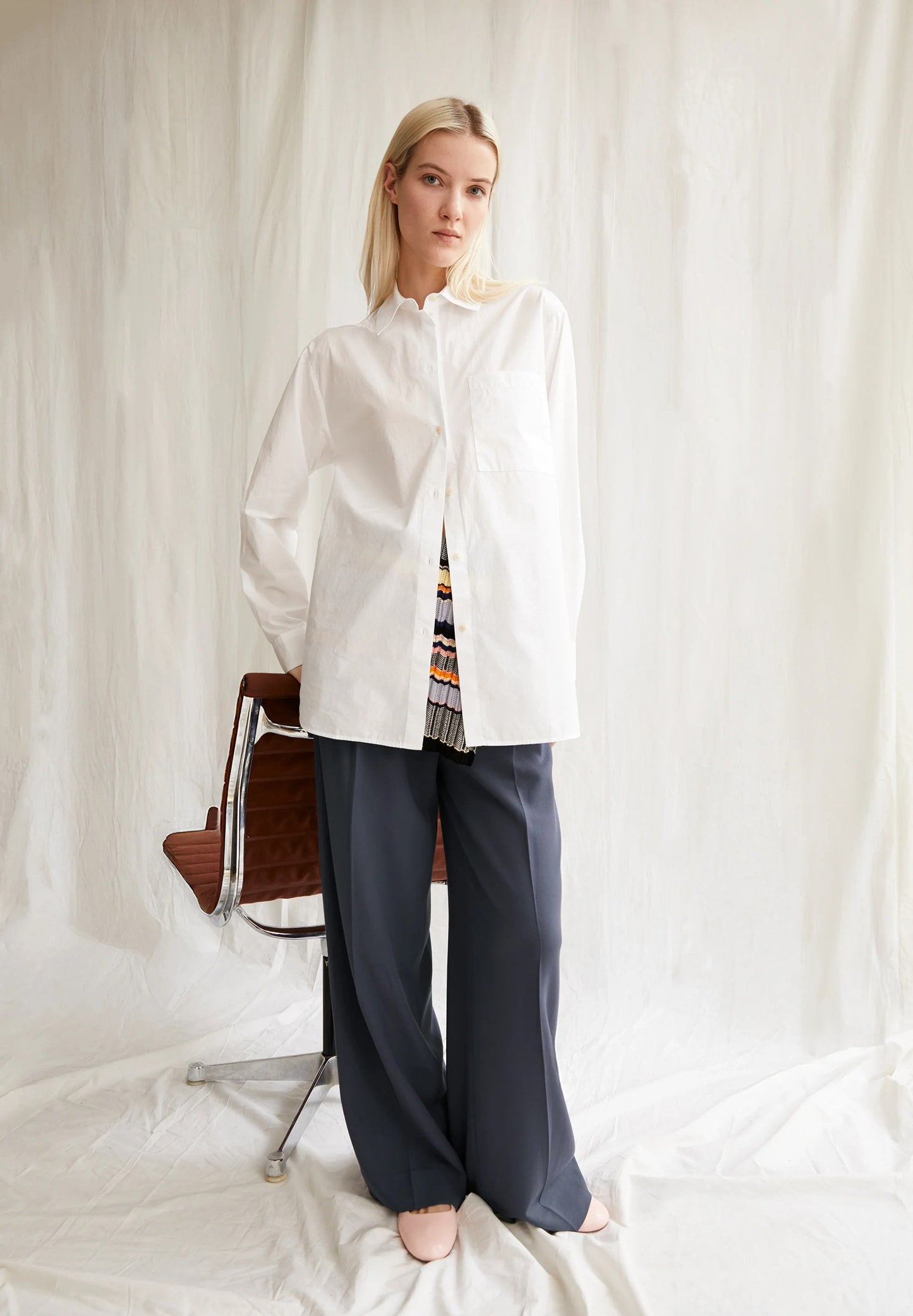 Armedangel | La blouse MAALGAA en coton biologique - Blanc