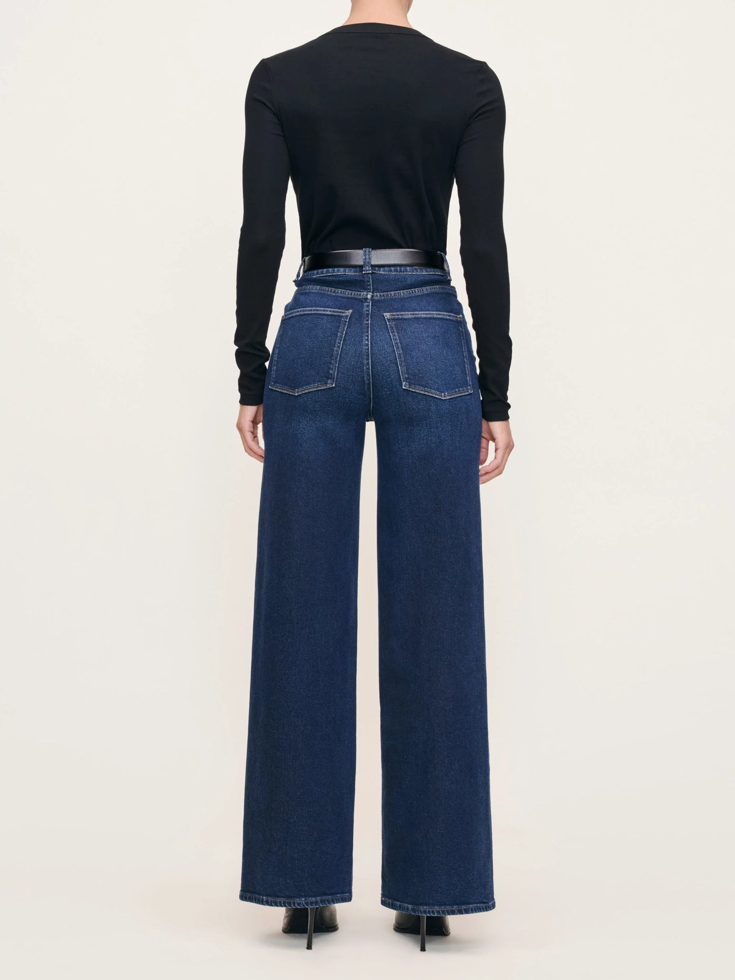DL1961 | Jean Hepburn à taille haute et jambes larges 32'' - Bleu Mediterranean