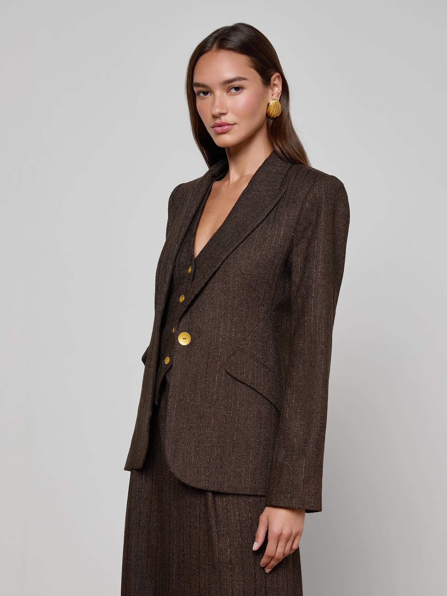 L'Agence | Veston  "CHAMBERLAIN"-Marron multicolore