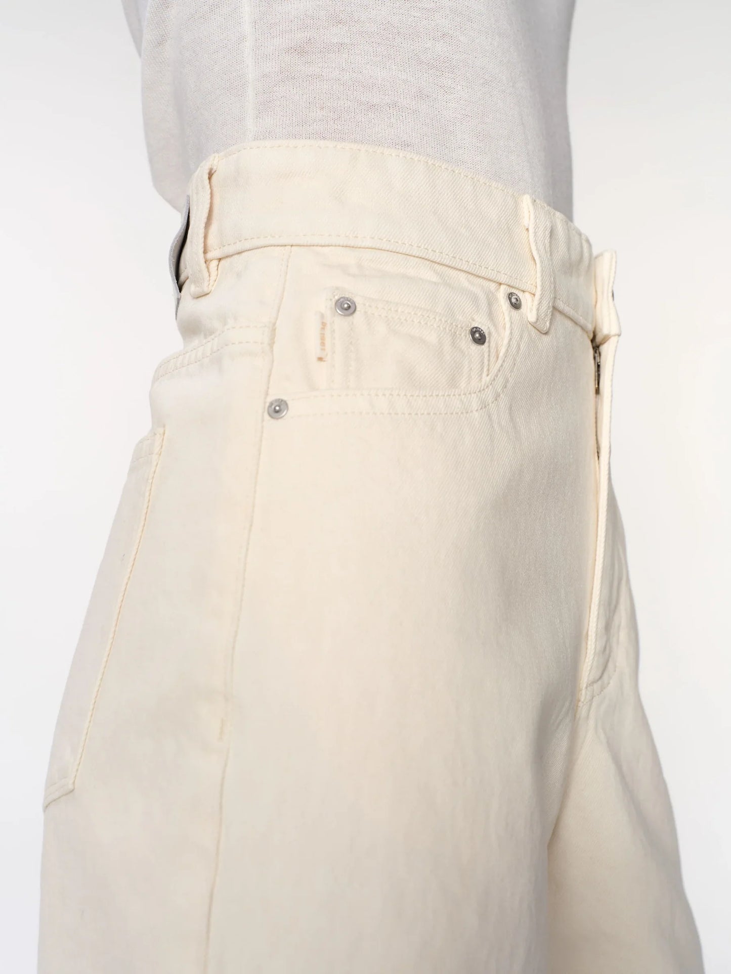 DL1961 |  Short taille haute en jean ''Lucila'' - Ecru 