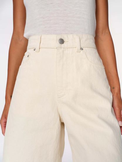 DL1961 |  Short taille haute en jean ''Lucila'' - Ecru 