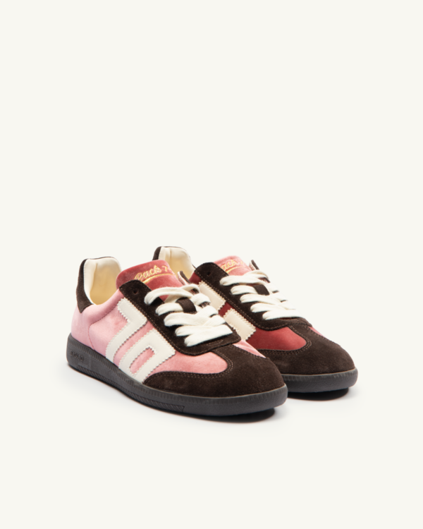 Back 70 | Baskets en velour "Cloud" - Rosé