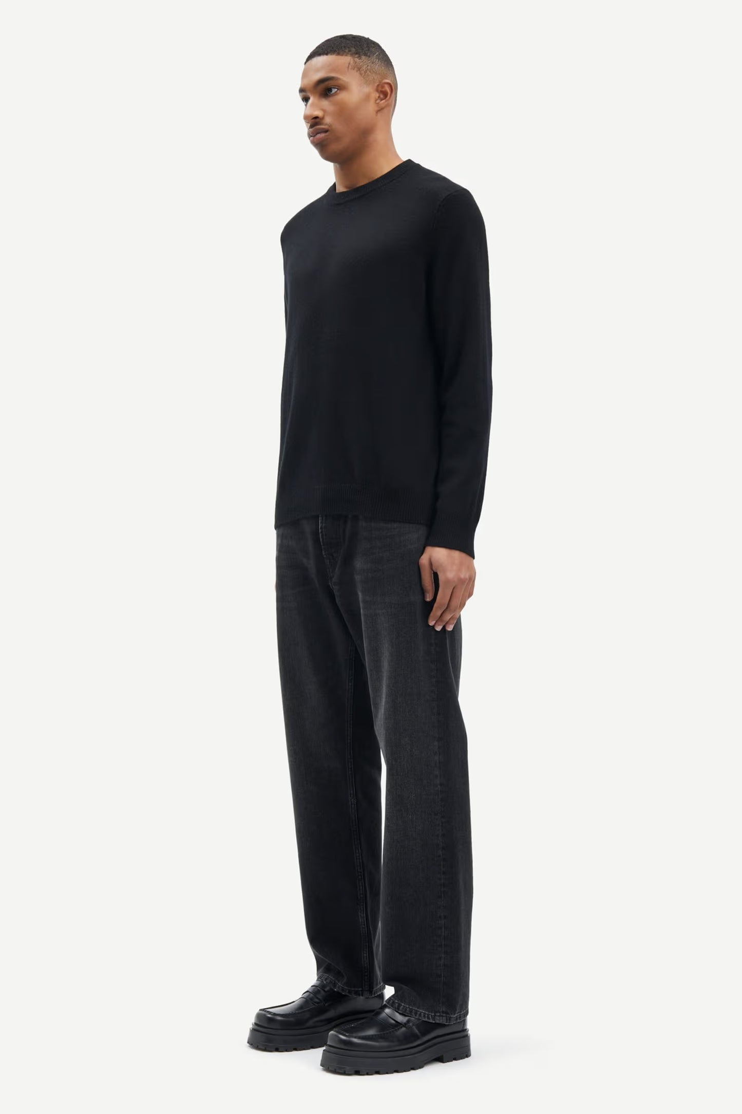 SAMSØE SAMSØE | Pull en laine "Isak" - Noir