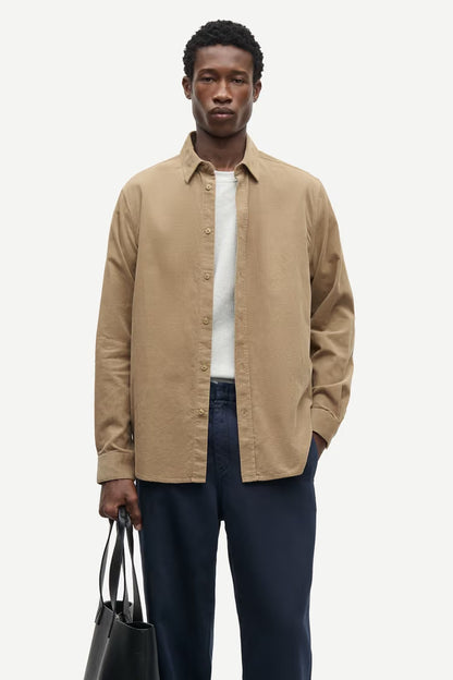SAMSØE SAMSØE | Chemise en velours côtelé "Saliam NX" - Sable