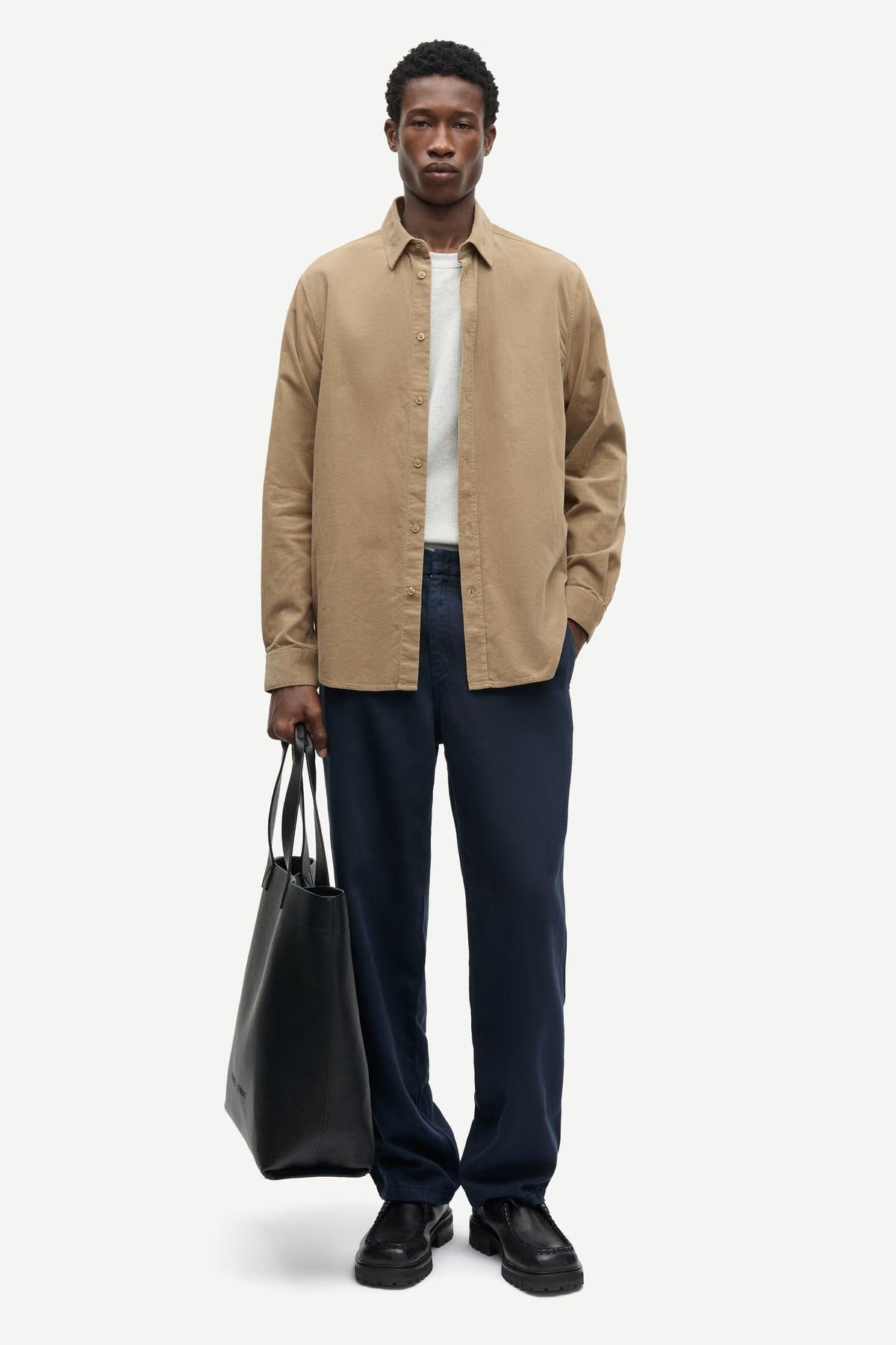 SAMSØE SAMSØE | Chemise en velours côtelé "Saliam NX" - Sable