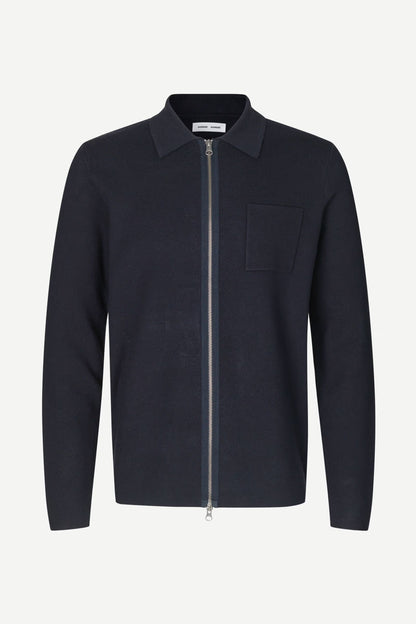 SAMSØE SAMSØE | Pull zip "Guna" - Bleu marine
