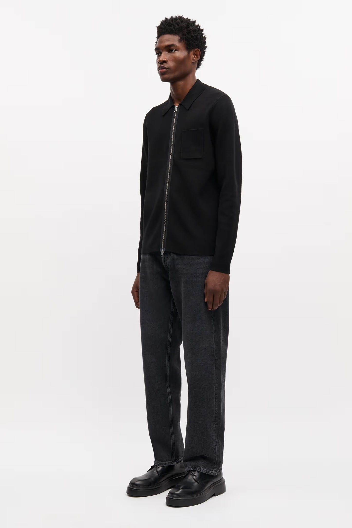 SAMSØE SAMSØE | Pull zip "Guna" - Noir