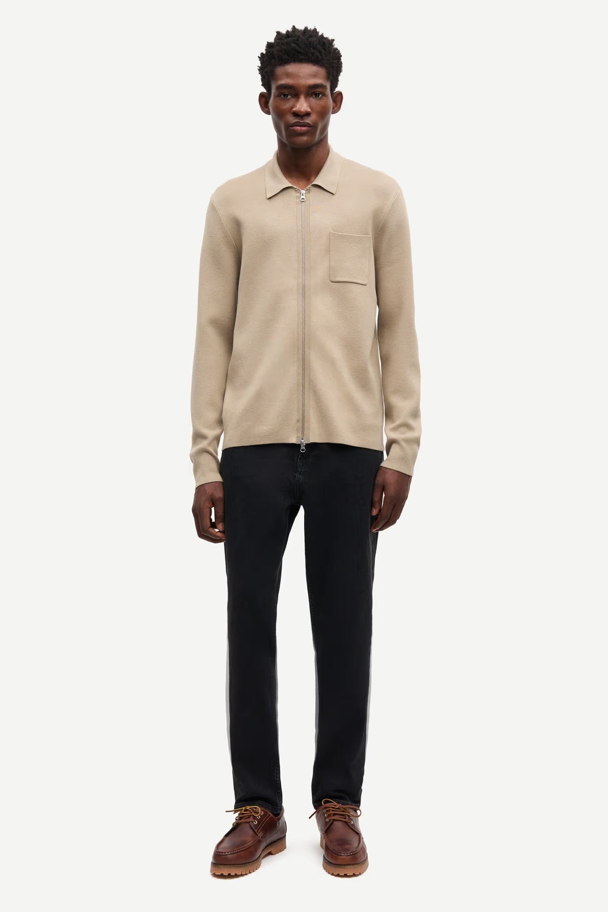 SAMSØE SAMSØE | Cardigan zippé "Guna X" - Beige