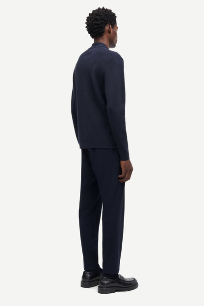 SAMSØE SAMSØE | Pull zip "Guna" - Bleu marine