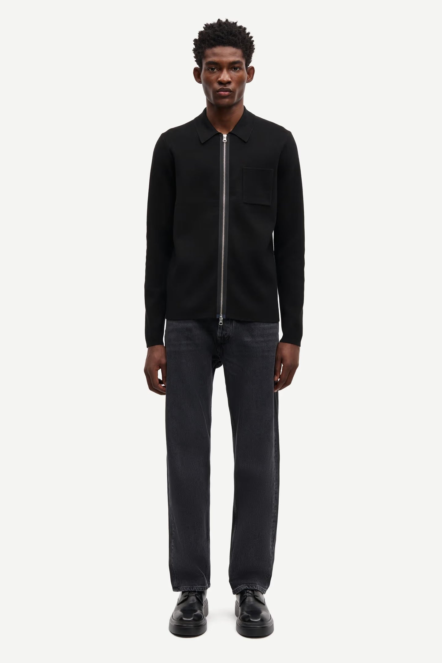 SAMSØE SAMSØE | Pull zip "Guna" - Noir