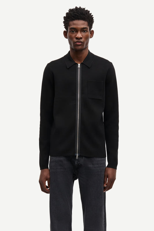 SAMSØE SAMSØE | Pull zip "Guna" - Noir
