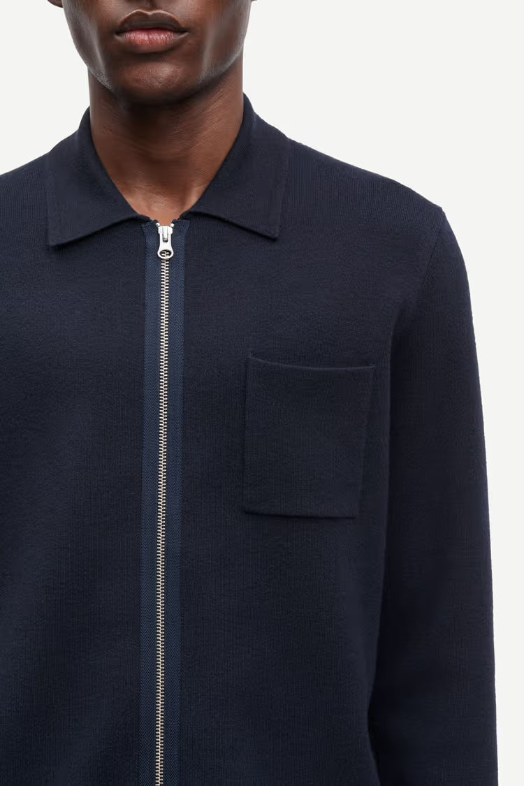 SAMSØE SAMSØE | Cardigan zippé "Guna X" - Bleu nuit