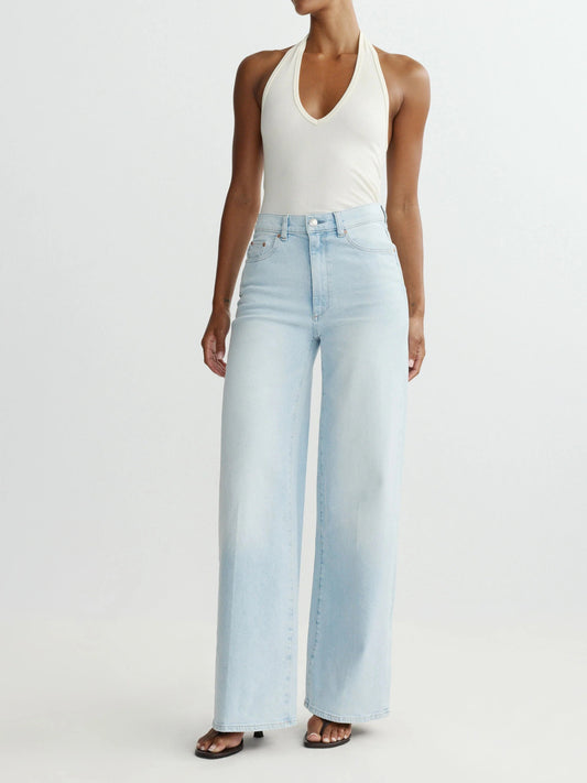 DL1961 | Jean Hepburn à taille haute et jambes larges 32'' - Bleu lazy sunday