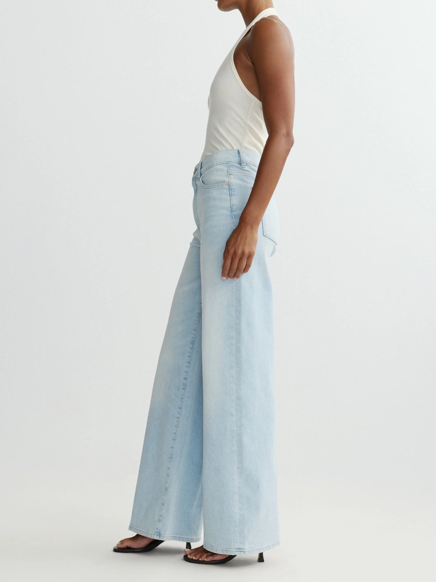 DL1961 | Jean Hepburn à taille haute et jambes larges 32'' - Bleu lazy sunday