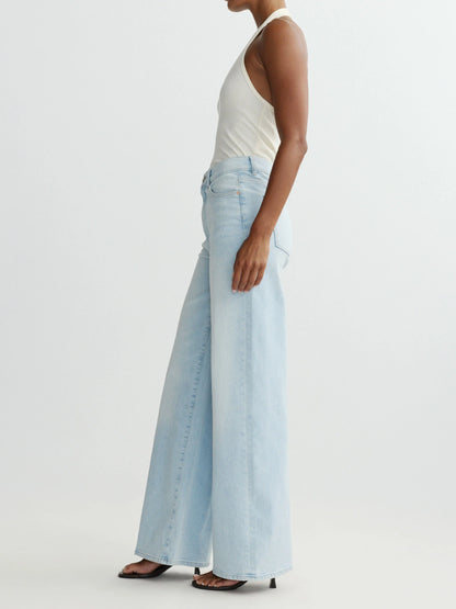 DL1961 | Jean Hepburn à taille haute et jambes larges 32'' - Bleu lazy sunday