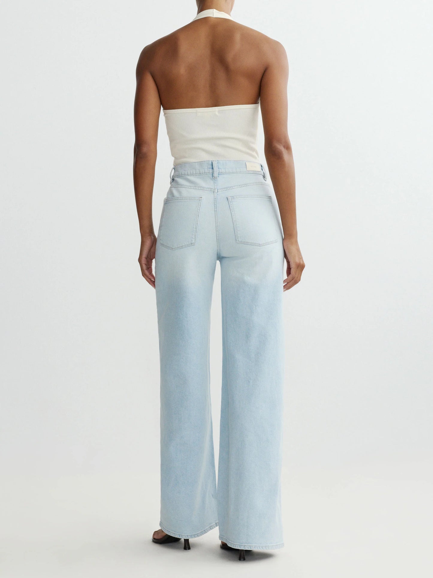 DL1961 | Jean Hepburn à taille haute et jambes larges 32'' - Bleu lazy sunday