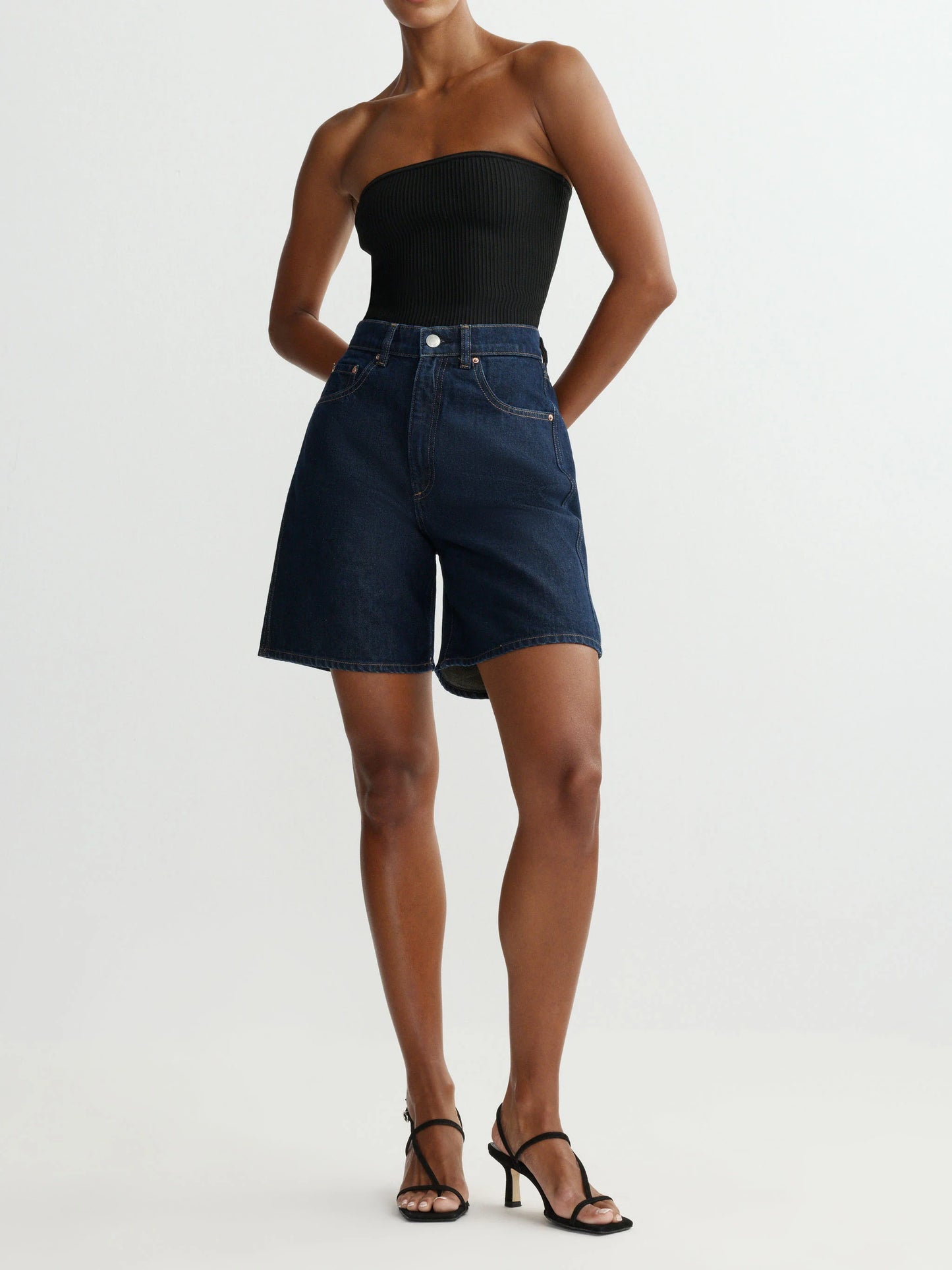 DL1961 | Le short ''Taylor'' High Rise - Bleu nuit