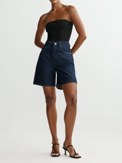 DL1961 | Le short ''Taylor'' High Rise - Bleu nuit